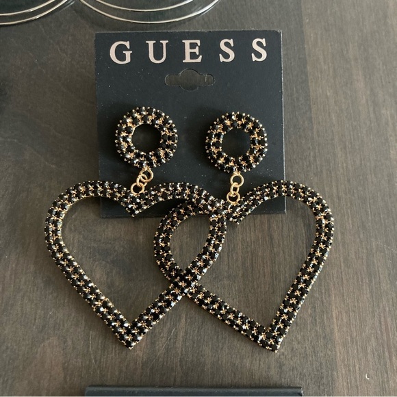 NWT Guess Bundle Set of Hoop and Dangle Earrings - Picture 3 of 10